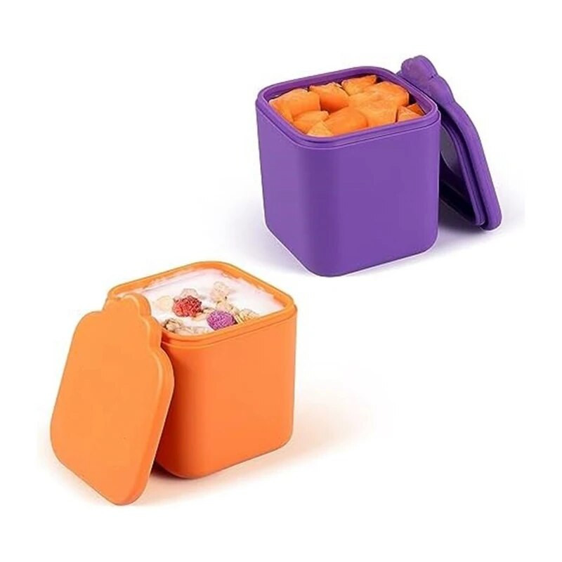 2 tk. Kastmiskonteinerid Lõunakarbi konteinerid Lekkekindel salatikastmekonteiner sobib enamikule Bento lõunasöögikarpidele