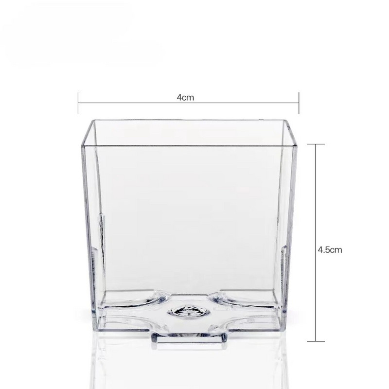 10/20 KOM Četvrtaste plastične čašice za desert od pjene 2 OZ za božićne čašice za puding od želea, jogurt, zabava, Ljetna kuhinja, vjenčanje