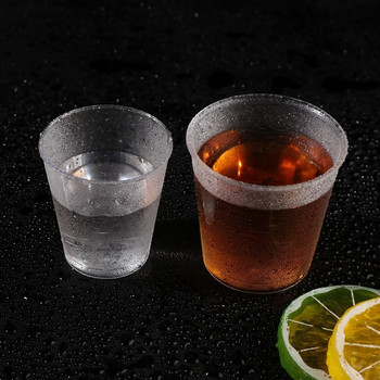 50 ml/90 ml Кръгли пластмасови чаши за еднократна употреба Десертни чаши Напитки Декорации за сватбено тържество Консумативи Чаша за домашна кухня