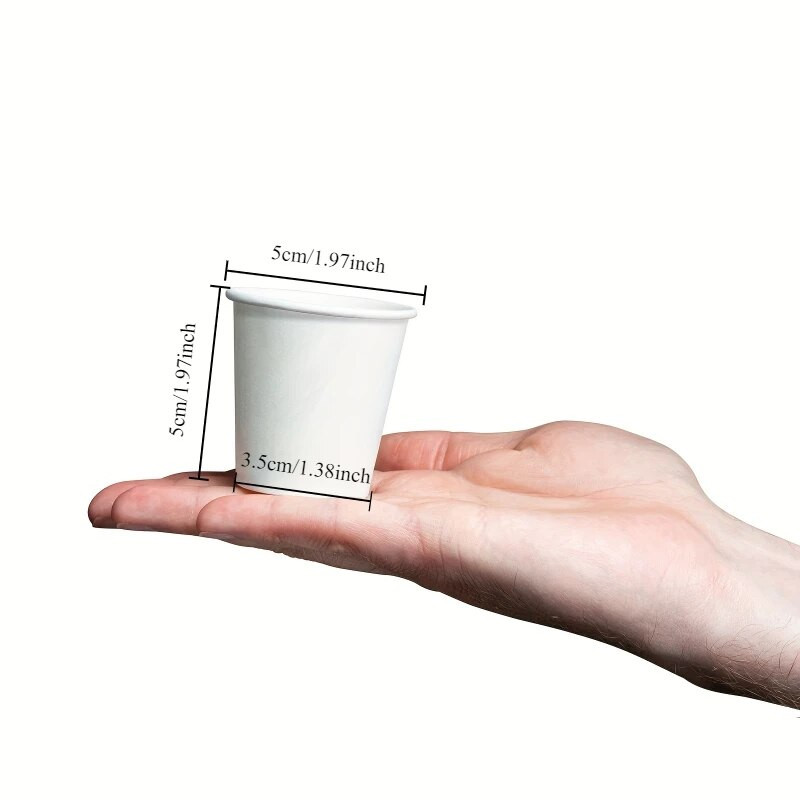 150/100/50PCS Jednokratne male papirnate čaše Supermarket Party Ured Kava Napici Slatkiši Hotel Mini Šalica za ispiranje usta Bijela papirnata čaša