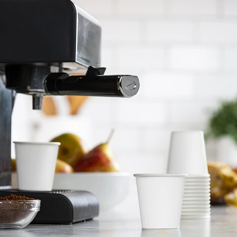 150/100/50PCS Jednokratne male papirnate čaše Supermarket Party Ured Kava Napici Slatkiši Hotel Mini Šalica za ispiranje usta Bijela papirnata čaša