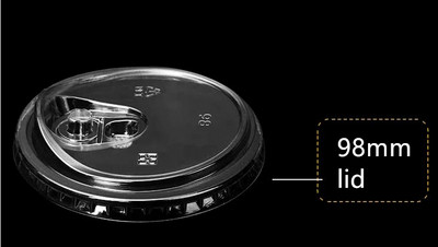 50tk/pakk 98mm läbimõõduga PET-mulli teetass Ühekordne kohvitass Külma joogitass Piima-tee tass 360/500/700ml