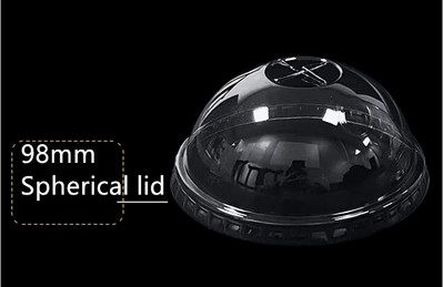 50tk/pakk 98mm läbimõõduga PET-mulli teetass Ühekordne kohvitass Külma joogitass Piima-tee tass 360/500/700ml