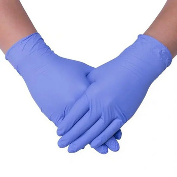 Черни ръкавици за еднократна употреба, без латекс, без пудра, размер на изпитна ръкавица, малък, среден, голям, X-голям, нитрил, винил, синтетичен ръчен SML XL