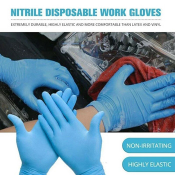 Черни ръкавици за еднократна употреба, без латекс, без пудра, размер на изпитна ръкавица, малък, среден, голям, X-голям, нитрил, винил, синтетичен ръчен SML XL
