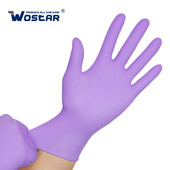 Γάντια Nitrile 20Pcs Purple Wostar αδιάβροχα αντιολισθητικά λάδια Οικιακής κουζίνας Πλύσιμο πιάτων Εργασίας Γάντια νιτριλίου μιας χρήσης