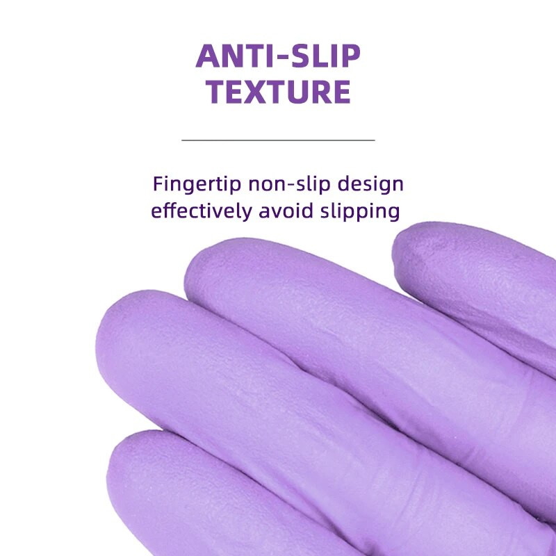 Γάντια Nitrile 20Pcs Purple Wostar αδιάβροχα αντιολισθητικά λάδια Οικιακής κουζίνας Πλύσιμο πιάτων Εργασίας Γάντια νιτριλίου μιας χρήσης