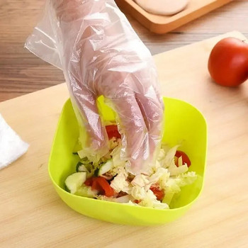 Γάντια μιας χρήσης 100 τεμ. Γάντια πολλαπλών χρήσεων για μαγείρεμα κουζίνας Καθαρισμός οικιακής χρήσης χωρίς λατέξ Προετοιμασία τροφίμων ασφαλή γάντια