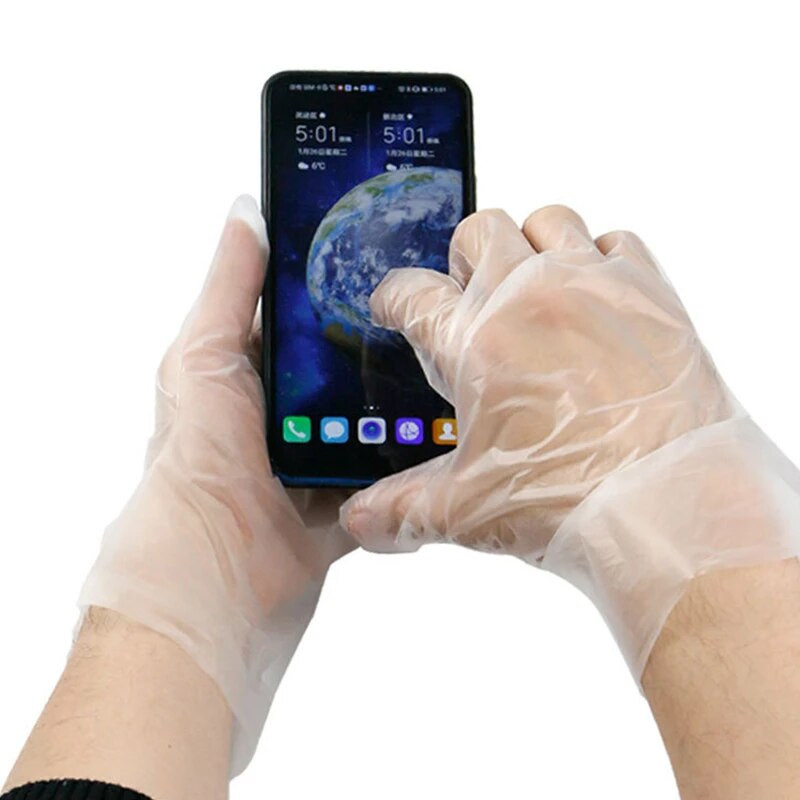 100-200 vnt Pirštinės vienkartinės buitinės virtuvės patogumas BBQ daržovių PE TPE pirštinės Valgymas Grožio salonas Virtuvės priedai