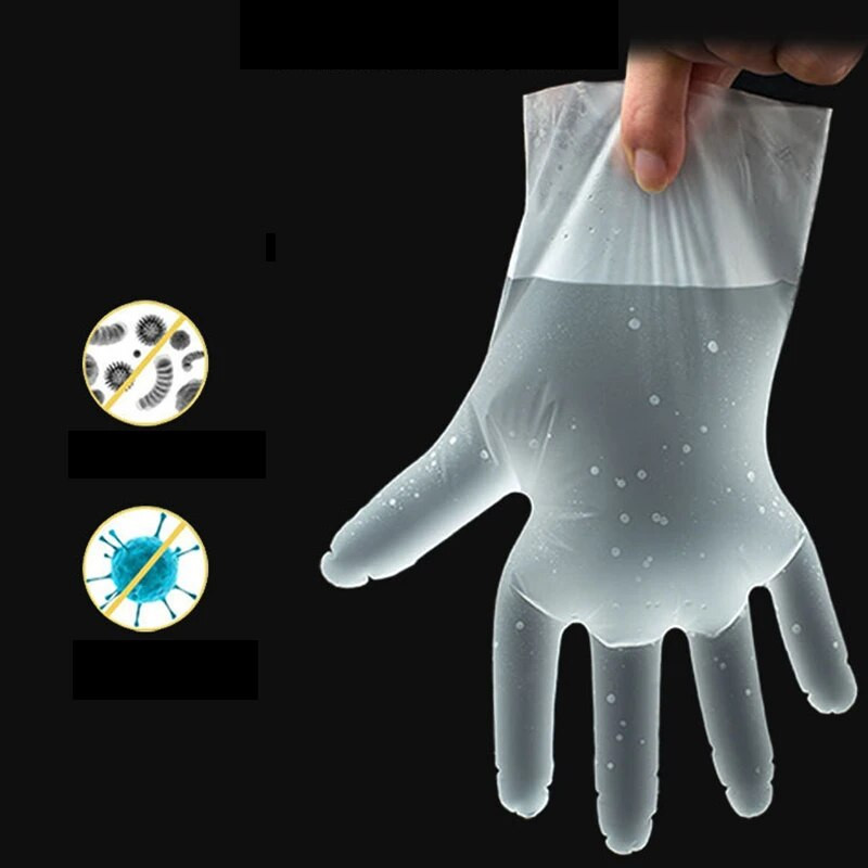 100-200 vnt Pirštinės vienkartinės buitinės virtuvės patogumas BBQ daržovių PE TPE pirštinės Valgymas Grožio salonas Virtuvės priedai