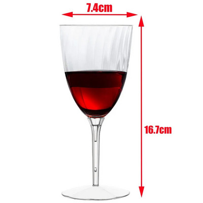 8 komada plastične šalice za šampanjac 6 oz Jednokratni set čaša za vino Plastične plastične čaše za vjenčanje za zabavu nazdravljanja Plastične čaše