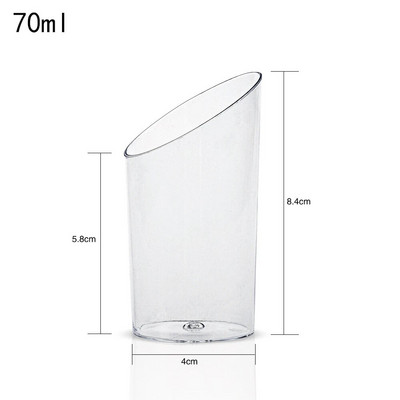 50 tk plasttops ühekordselt kasutatavad ümmargused magustoidutopsid, läbipaistev toidukonteiner tarretisjogurtivahu magustoidu küpsetamiseks