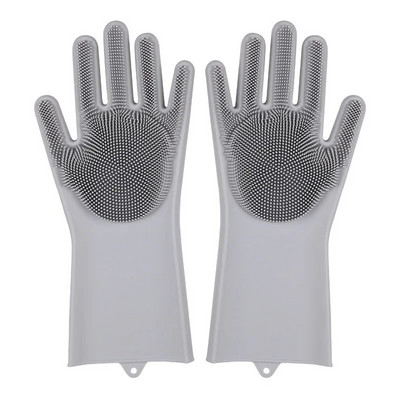 2tk/1 paar Magic Silikoonist nõudepesumasinate puhastuskindad Multifunktsionaalsed silikoonpuhastuskindad Köögi majapidamispuhastushari