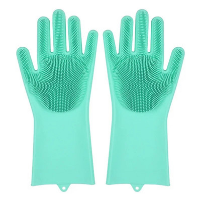 2tk/1 paar Magic Silikoonist nõudepesumasinate puhastuskindad Multifunktsionaalsed silikoonpuhastuskindad Köögi majapidamispuhastushari