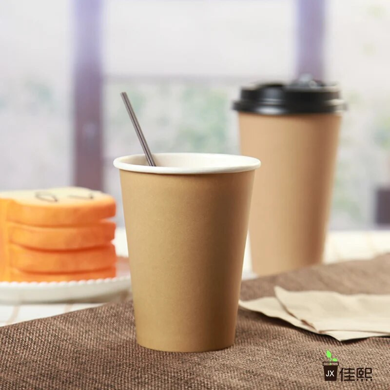 50 tk/pakk 250 ml puhtavärviline pabertops Ühekordselt kasutatav kohvitass Paks teetass kuuma joogitopsi peotarbed Aktsepteeri Kohanda