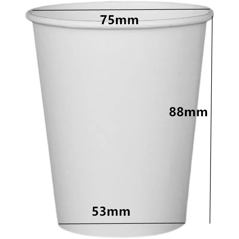 50 tk/pakk 250 ml puhtavärviline pabertops Ühekordselt kasutatav kohvitass Paks teetass kuuma joogitopsi peotarbed Aktsepteeri Kohanda