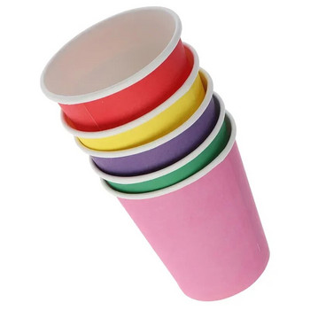 10PCS Кухненски аксесоари Цветни чаши за еднократна употреба Ръчно изработени хартиени чаши Детска градина Домакински материали за чаша за кафе чаши за кафе