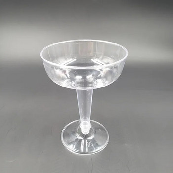 Пластмасови флейти за шампанско, за еднократна употреба, пластмасови чаши за шампанско за партита, чаша с блясък, 130 ml, 45 бр.