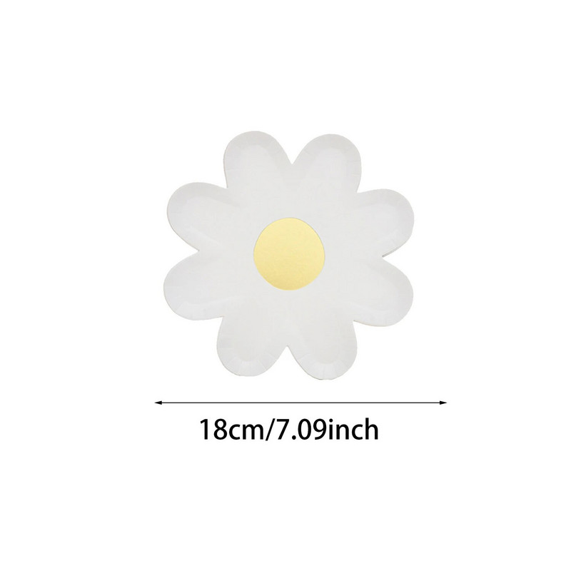 10 vnt / rinkinys 7 colių col. stiliaus vienkartiniai kūrybingi, mieli, maži, margalapio formos popieriniai lėkštės Vaikų gimtadienio nešiojamieji stalo reikmenys