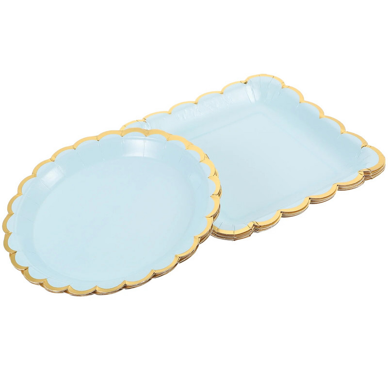 20 komada kalupa za tortu, ružičasti kvadratni papirnati tanjur Posuđe za zabavu Skupljanje hrane Domaćinski festival Večera