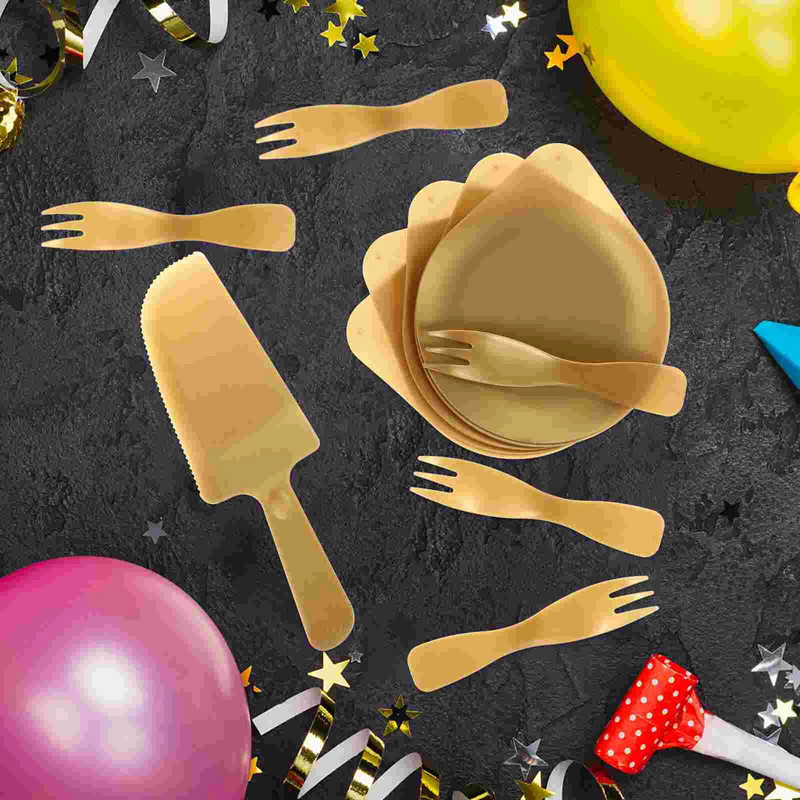 2 τσάντες αναλώσιμα προμήθειες για πάρτι Flatware Επετειακά μαχαιροπίρουνα Πλαστικό πιάτο γενεθλίων