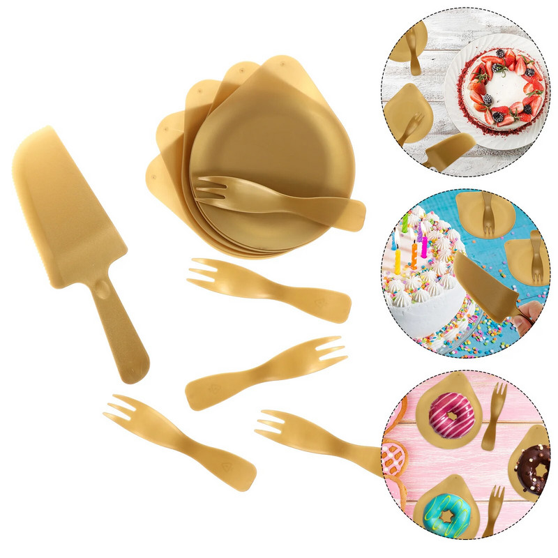 2 τσάντες αναλώσιμα προμήθειες για πάρτι Flatware Επετειακά μαχαιροπίρουνα Πλαστικό πιάτο γενεθλίων