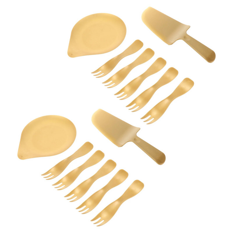 2 τσάντες αναλώσιμα προμήθειες για πάρτι Flatware Επετειακά μαχαιροπίρουνα Πλαστικό πιάτο γενεθλίων