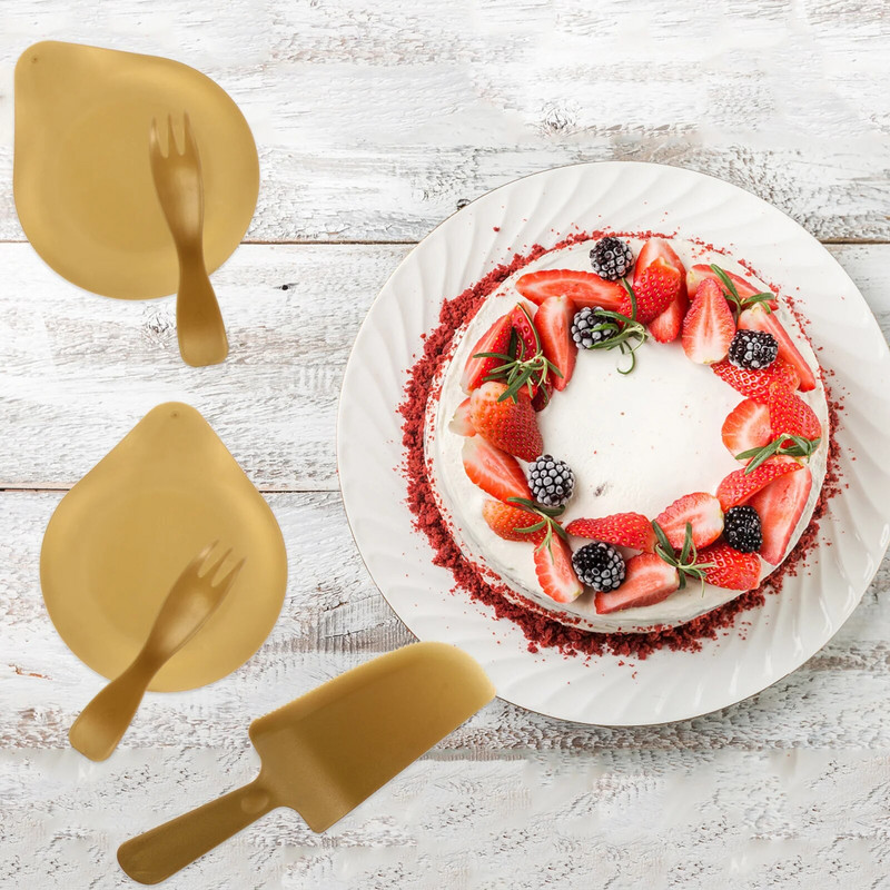 2 τσάντες αναλώσιμα προμήθειες για πάρτι Flatware Επετειακά μαχαιροπίρουνα Πλαστικό πιάτο γενεθλίων