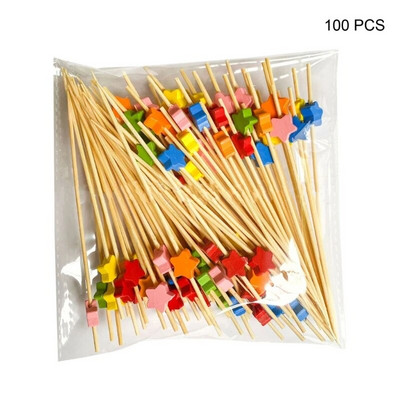 100 de bucăți Pick Desert Bufet Salată de fructe Furculiță Brioșă Cocktail de Legume Scobitori Material în formă de inimă