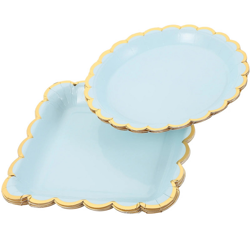 Rožinės kvadratinės popierinės lėkštės festivalis Maisto vakarėlis Vakarienės reikmenys Vienkartinės lėkštės Vaisių stalo reikmenys Šventiniai stalo reikmenys