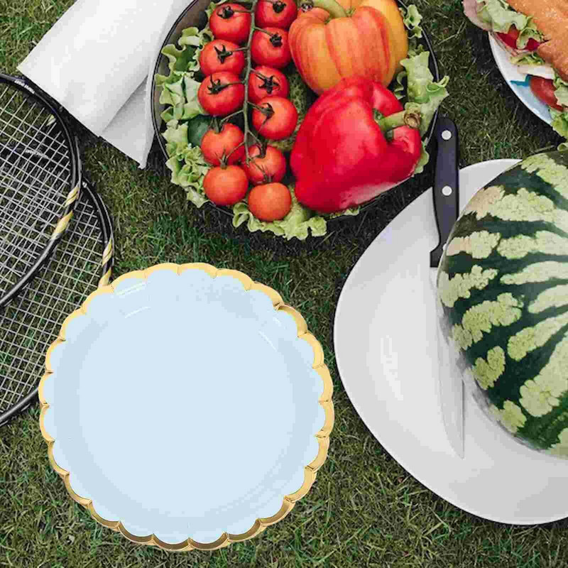 Rožinės kvadratinės popierinės lėkštės festivalis Maisto vakarėlis Vakarienės reikmenys Vienkartinės lėkštės Vaisių stalo reikmenys Šventiniai stalo reikmenys