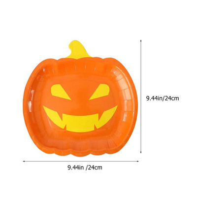 10/20/30 tk Ühekordsed kõrvitsa pabertaldrikud suupistekoogid magustoidud Halloweeni peo lauanõud kaunistustarbed