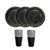 Σετ χάρτινα πιάτα για πάρτι με χάρτινα ποτήρια με κουκκίδα Δημιουργικό ντεκόρ σερβίτσιο για πάρτι γενεθλίων για πάρτι γενεθλίων στο σπίτι του βραδινού κοιτώνα