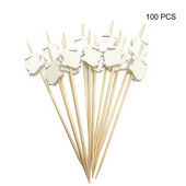 Ražnjići od prirodnog bambusa Štapići Ražnjići od uskršnjeg zeca za roštilj Predjela Voćni ćevapi Pečenje na roštilju Mini hamburgeri