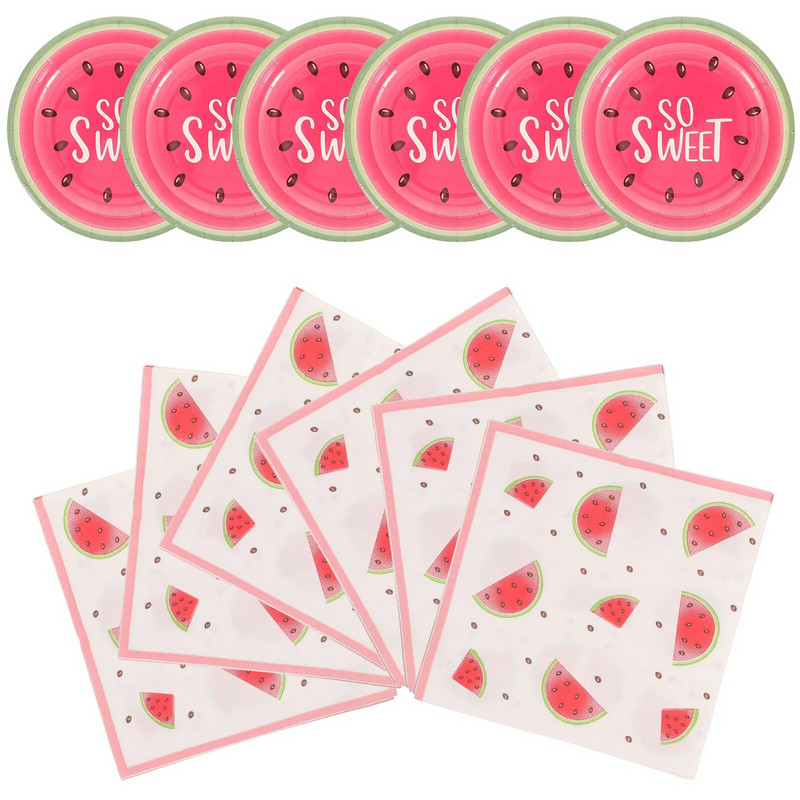 Születésnapi papírpoharak és tányérok Party étkészlet Eldobható vacsora-ebéd kellékek