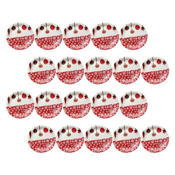 20 τμχ Snowflake Χριστουγεννιάτικα χάρτινα πιάτα Επιδόρπιο Διακοσμήσεις τραπεζιού Επιτραπέζια σκεύη Δίσκοι μιας χρήσης Πιάτο Στρογγυλά φρούτα
