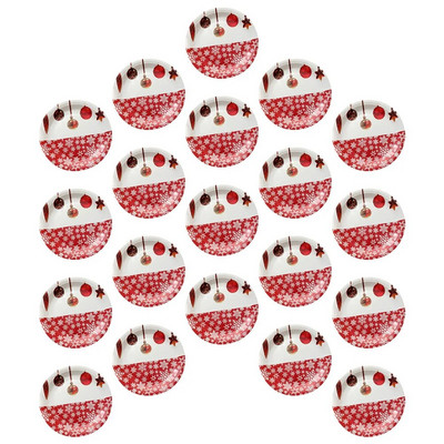 20 kom Snjeguljica Božićni papirnati tanjuri Tanjuri Desertni stol Dekoracije Posuđe Jednokratni pladnjevi Posuda Okruglo voće