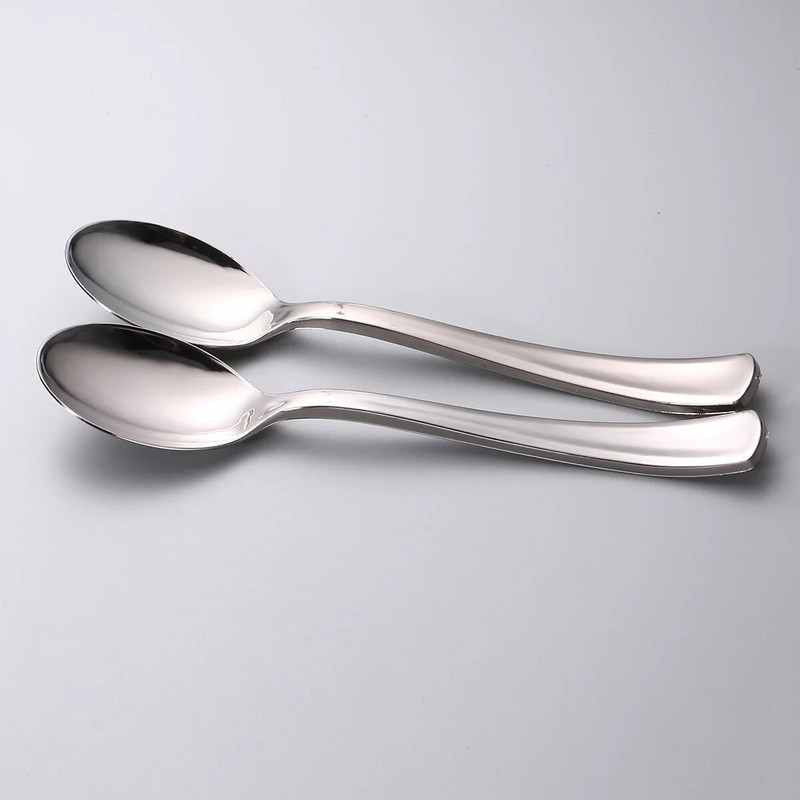 36 τμχ Πλαστικό κουτάλι μιας χρήσης Πτυσσόμενα κουτάλια γενεθλίων Επιδόρπιο για κοκτέιλ ασημικά