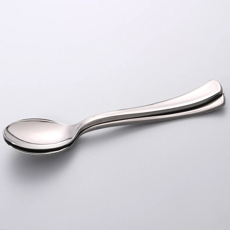 36 τμχ Πλαστικό κουτάλι μιας χρήσης Πτυσσόμενα κουτάλια γενεθλίων Επιδόρπιο για κοκτέιλ ασημικά