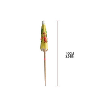 50 τμχ Διακοσμητικό ραβδί για κοκτέιλ Χειροποίητο κέικ ομπρέλας παγωτό μπαμπού ραβδί