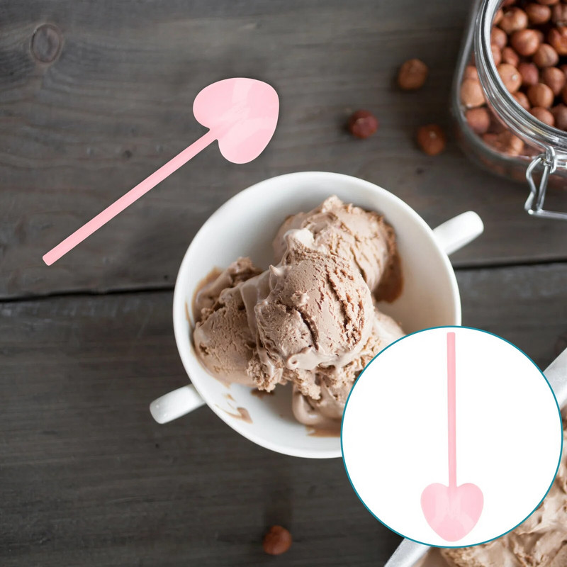 100 τμχ Πλαστικό κέικ κουταλιού για πάρτι Κουτάλια για επιδόρπιο κουτάλια πουτίγκα Κουτάλια για πάρτι