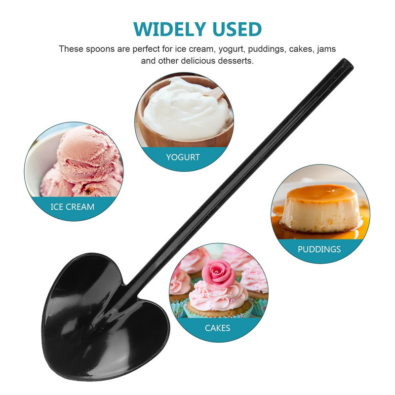 100 τμχ Πλαστικό κέικ κουταλιού για πάρτι Κουτάλια για επιδόρπιο κουτάλια πουτίγκα Κουτάλια για πάρτι