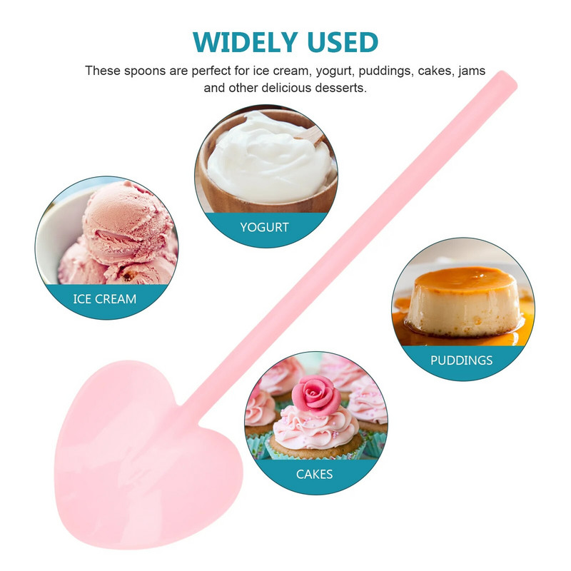 100 τμχ Πλαστικό κέικ κουταλιού για πάρτι Κουτάλια για επιδόρπιο κουτάλια πουτίγκα Κουτάλια για πάρτι