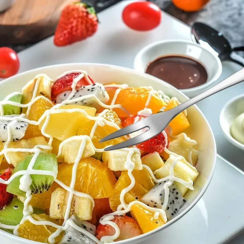 7 vnt 304 nerūdijančio plieno vaisių šakutės desertinės pyrago šakutės salotų šakutės vakarėliams virtuvės indai