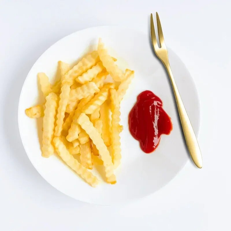 7 vnt 304 nerūdijančio plieno vaisių šakutės desertinės pyrago šakutės salotų šakutės vakarėliams virtuvės indai