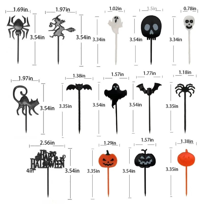 8/10 vnt Helovino keksų pyragaičių pyragaičiai tortų krapštukai dantų krapštukai maisto užkandis kūdikių dušas vaiduoklis raganos gimtadienio vakarėlis Helovino dekoras