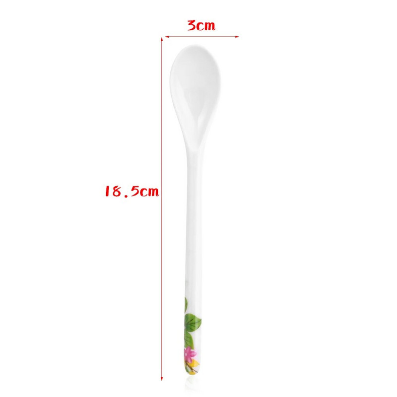 Ilga rankena Imitacija Keramika Arbatos šaukštelis Porcelianinis Kava Cukrus Desertinis Šaukštai Vaikams Sriubos Kaušelis Virtuvės Stalo reikmenys Stalo reikmenys