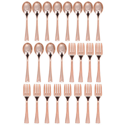 Mini šakučių ir šaukštų rinkinys Virtuvės įrankiai Pyragai Šaukštai Desertas Stalo reikmenys Plastikinis Maistas Vienkartinis