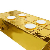 1 τμχ Bronzing Golden Glitter Party Glitter Τραπεζομάντιλο Γενεθλίων Ορθογώνιο Τραπεζομάντηλο Γάμου Πλαστικά Αδιάβροχο Τραπέζι