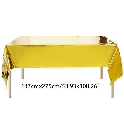 1 τμχ Bronzing Golden Glitter Party Glitter Τραπεζομάντιλο Γενεθλίων Ορθογώνιο Τραπεζομάντηλο Γάμου Πλαστικά Αδιάβροχο Τραπέζι